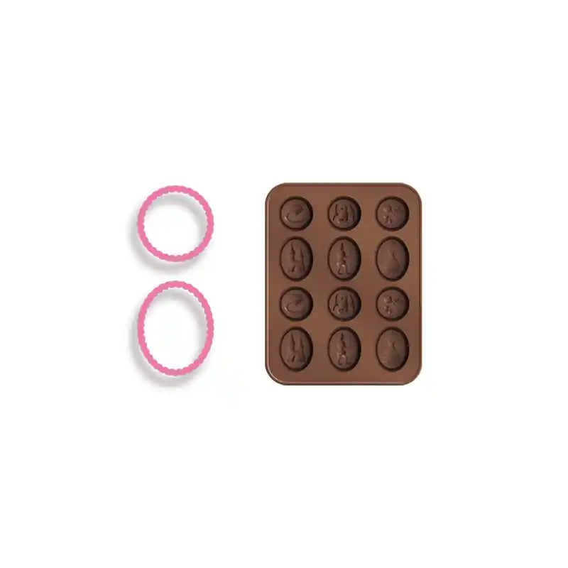Cortapastas con molde chocolate tescoma hadas