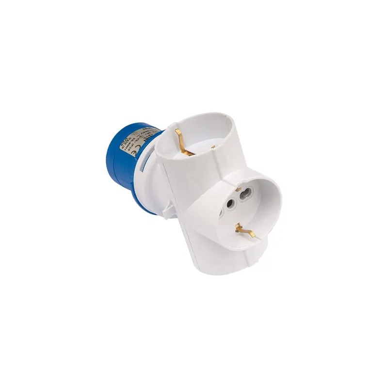 Adaptador industrial ip44 2p+t 3base 2 - Ladrón enchufe