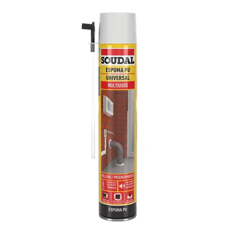 Espuma poliuretano soudal canula 750 ml - Espuma de poliuretano
