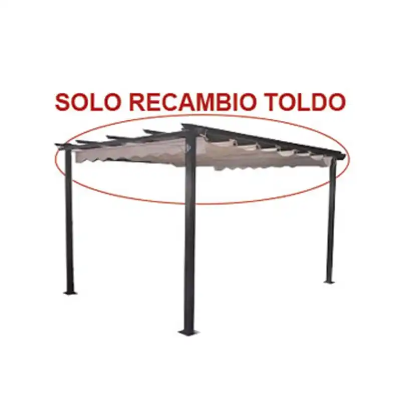 Toldo recambio para pergola corredera crudo 2,62x3,74m - Cortinas para p?rgolas