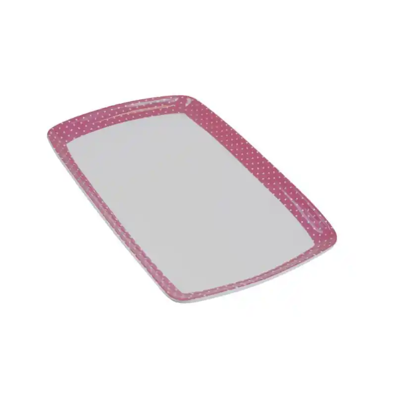 Bandeja porcelana ambit farr mini topos rosa - Bandejas