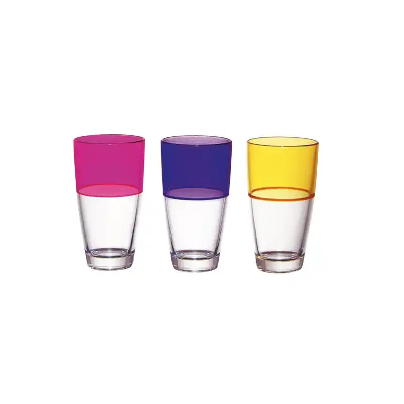 Vaso color 3 unidades cerve m50700 40cl - Vasos de refresco