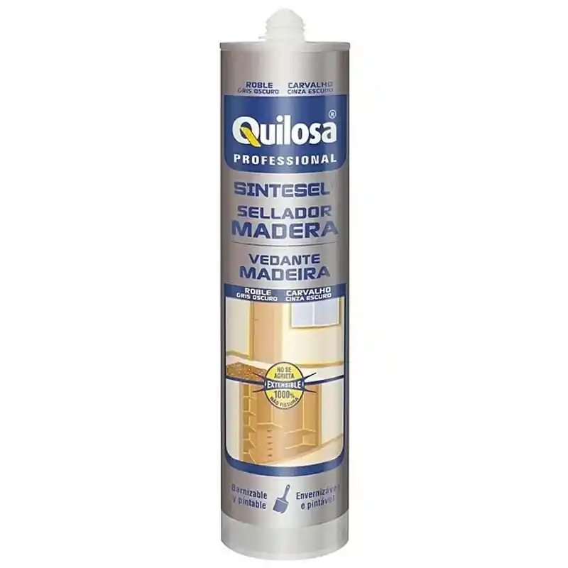 Sellador quilosa madera sintesel 300ml roble gris claro - Siliconas y masillas