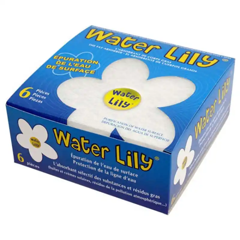 Absorbente materias grasas piscina water lily 6 unidades - Mantenimiento piscinas