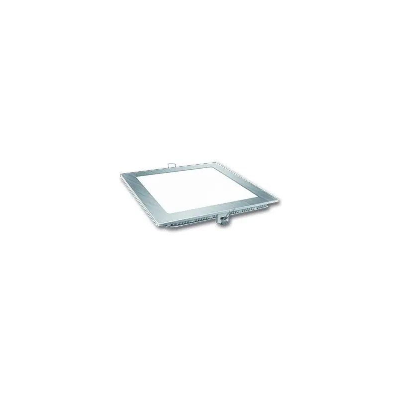 Downlight led matel18w cuadrado plata luz fria 6400k 1800lm 225 mm