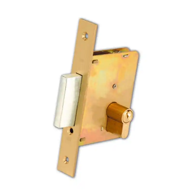Cerradura ezcurra 4200 solo llave entrada 40mm latonada embutir - Cerraduras Ezcurra
