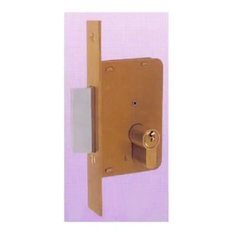 Cerradura ezcurra 4200 solo llave entrada 60mm latonada embutir - Cerraduras Ezcurra