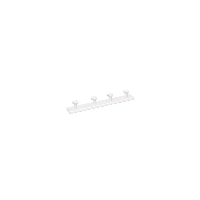 Colgador madera 4 perchas blanco base blanca - Percheros de pared