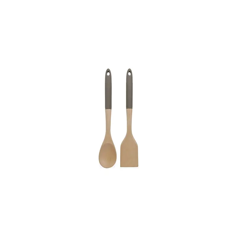 Set cubiertos ensalada andrea silicona madera - Accesorios de cocina