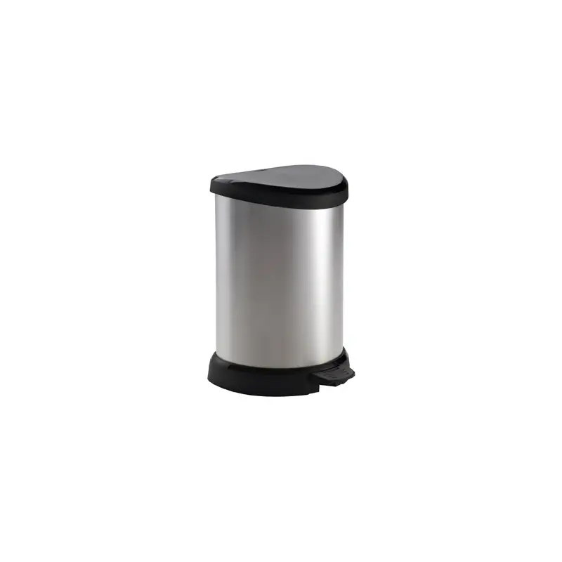 Cubo de basura curver decorado metal plata 20 l - Cubos de basura