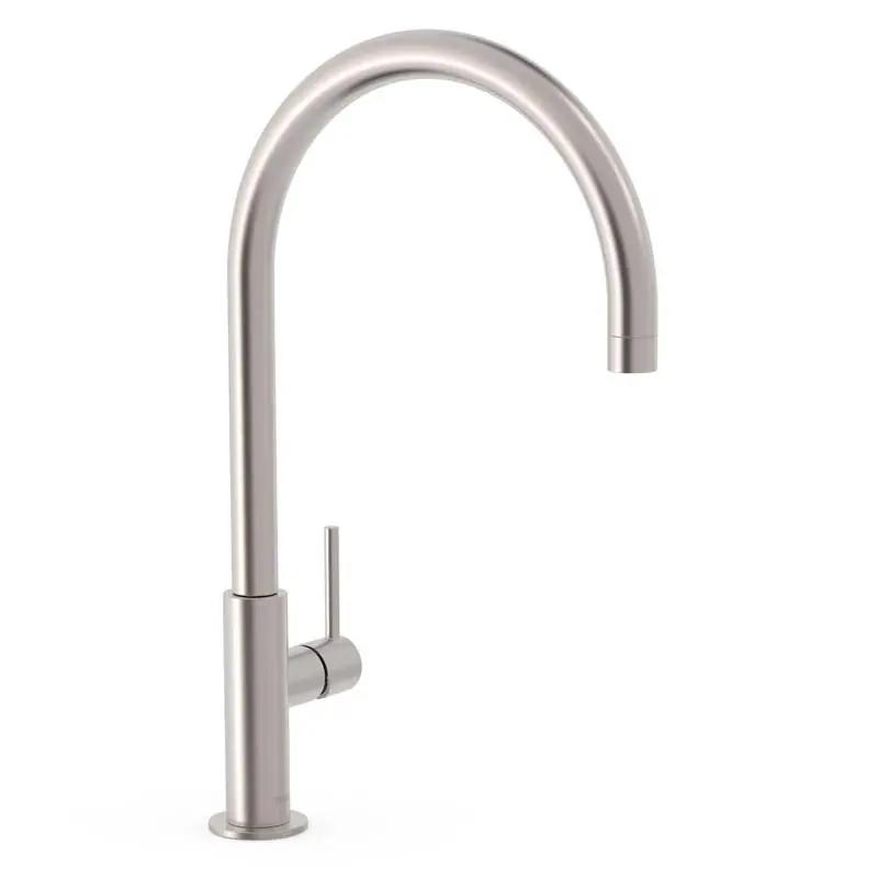 Monomando lavabo tres study alto con maneta lateral 418mm acero 26290401ac - STUDY TRES monomando lavabo curvo
