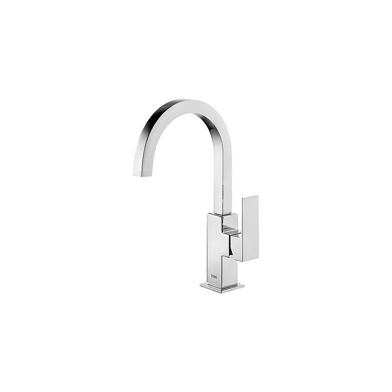 Monomando lavabo tres cuadro curvo maneta 310 mm 1.06.606 - Grifería Cuadro Tres