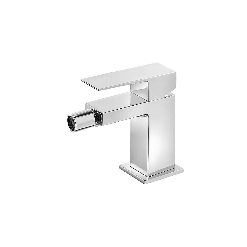 Monomando bide tres cuadro volante caño recto 007.120.01d con desagÜe automatico - Grifería Cuadro Tres