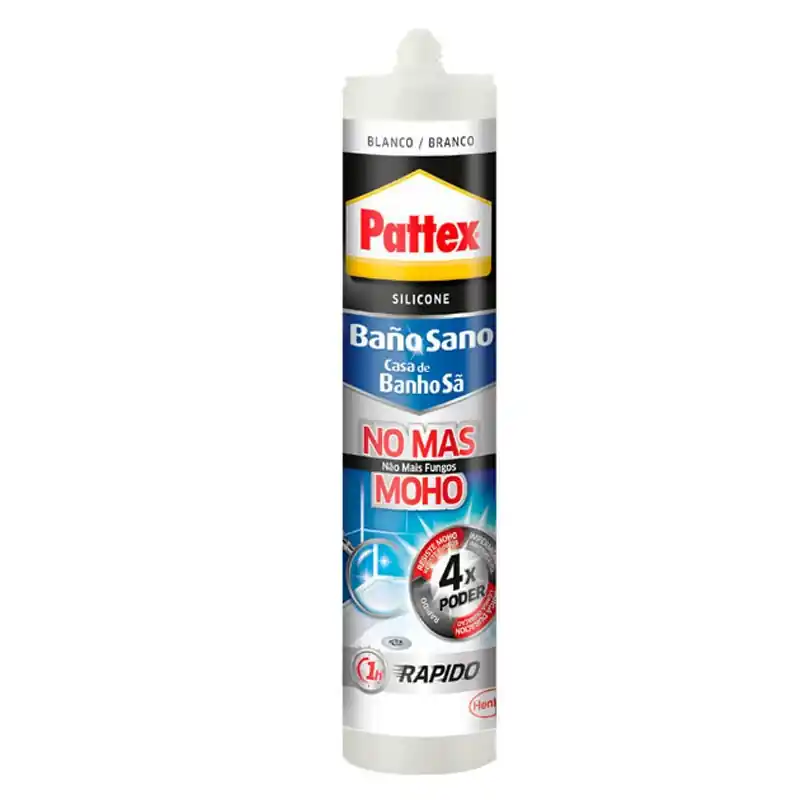 Silicona baño sano pattex no mas moho blanco 280 ml - Siliconas y masillas