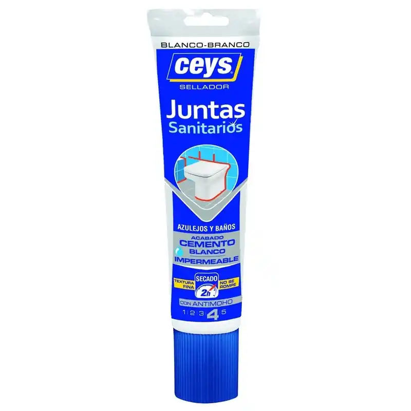 Sellador ceys juntas sanitarios 125ml blanco - Siliconas y masillas