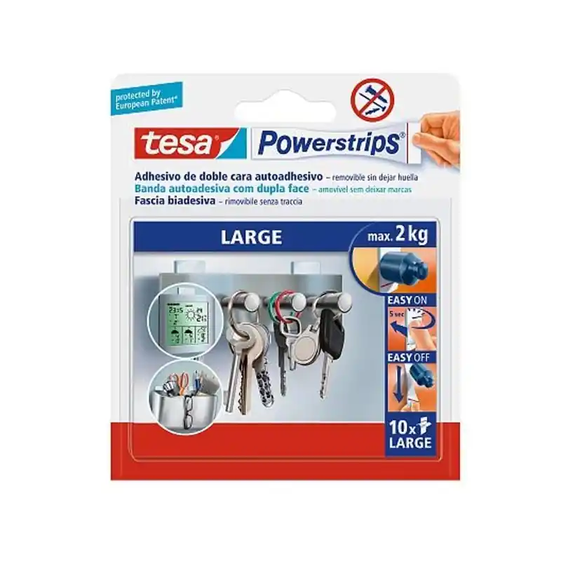 Tira powerstrips tesa grande blanca - Cinta doble cara