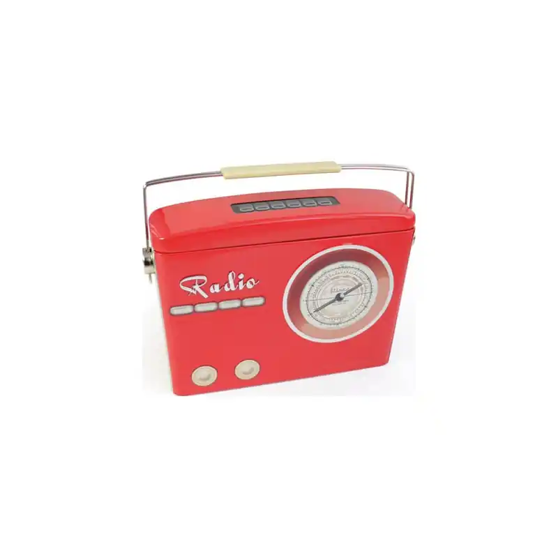 Caja metalica radio roja - Regalos, gadgets
