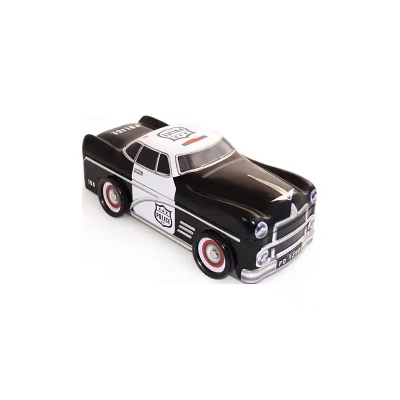 Caja metalica coche policia negro - Regalos, gadgets