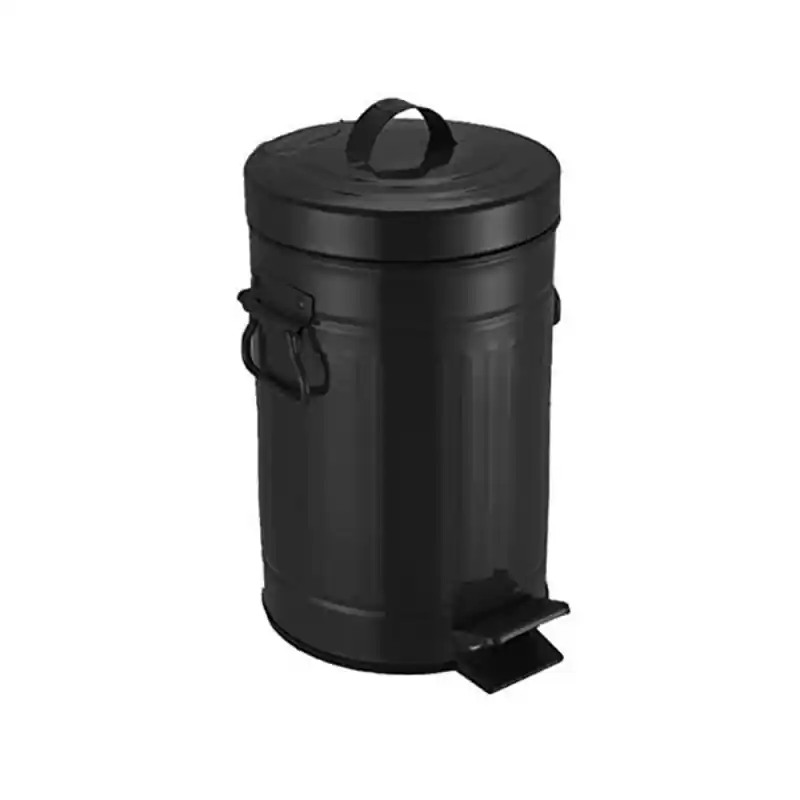 Cubo de basura retro 20 l negro - Cubos de basura