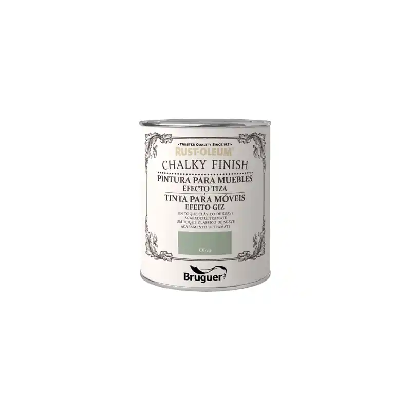 Pintura efecto tiza chalky xylazel 750ml oliva - Pintura a la tiza