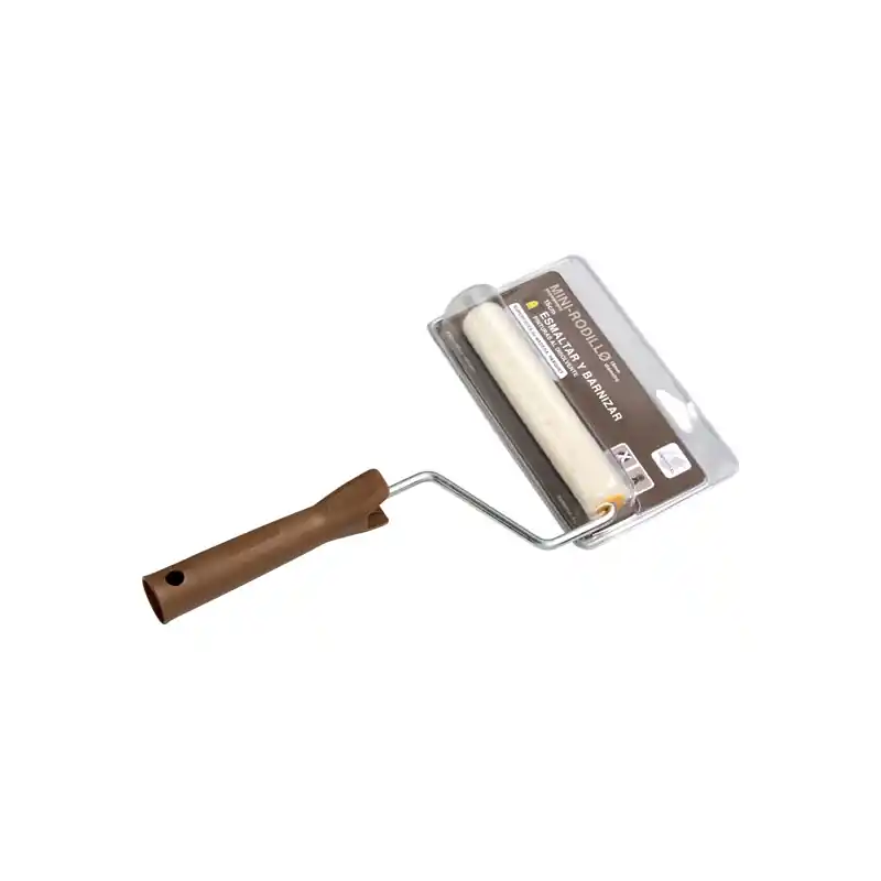 Mini rodillo esmaltar barnizar velour 11cm varilla - Rodillo para pintar