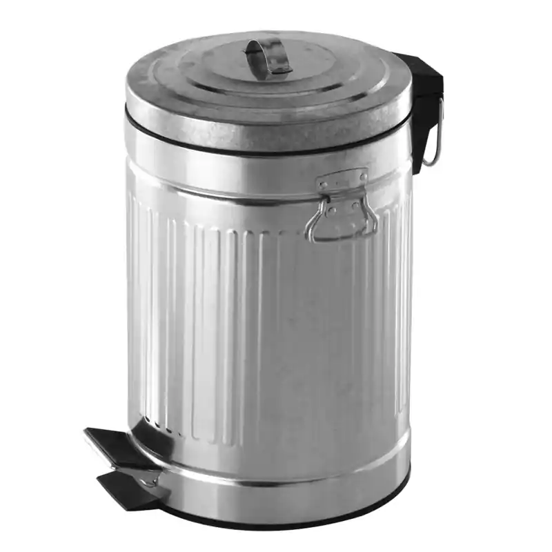 Cubo de basura retro 20 litros zinc - Cubos de basura
