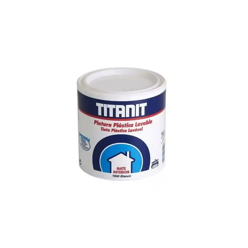 Pintura plastica titanit 750 ml lavable mate blanca - Pintura plastica interior