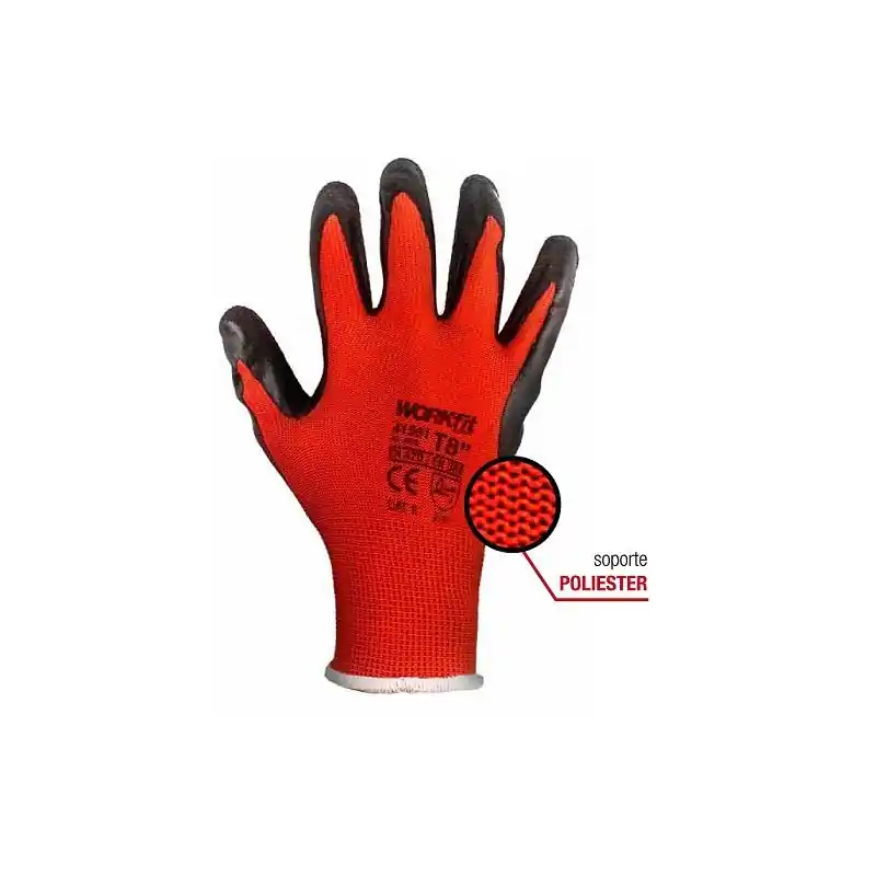 Guante latex poliester 6" - Guantes de nitrilo,latex y vinilo