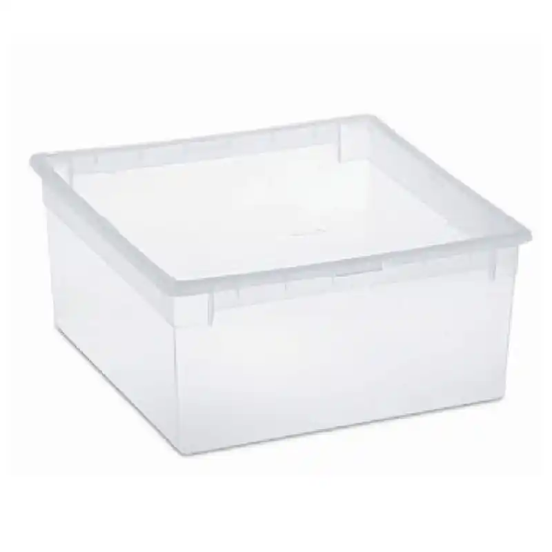 Caja organizadora multiuso terry light box transparente 23l - Cajas organizadoras