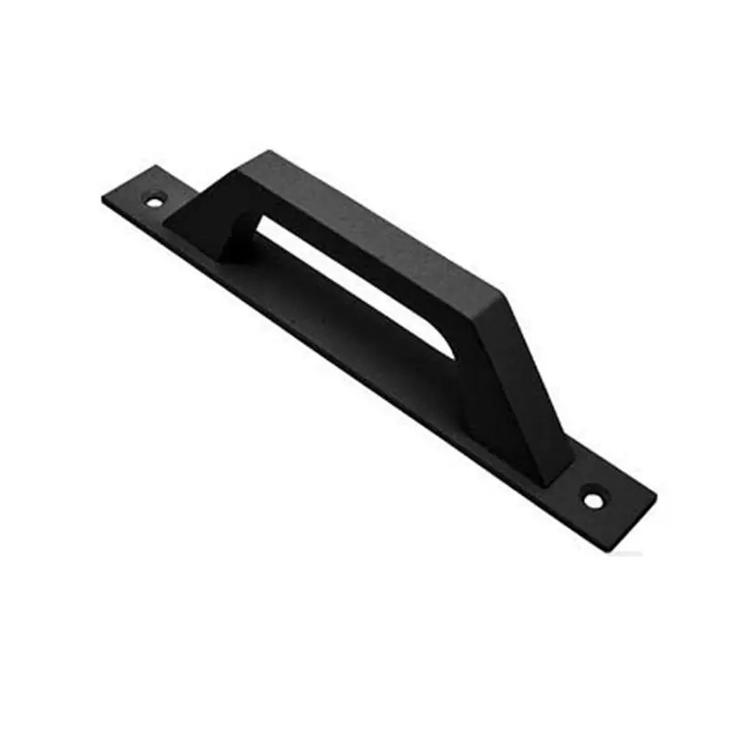 Asa con placa micel carpinteria aluminio negra - Manillones