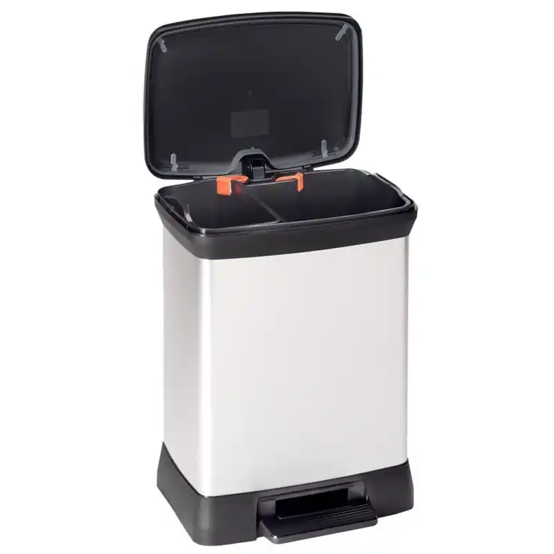 Cubo de basura curver duo metal 30l 2 en 1 - Cubos de basura