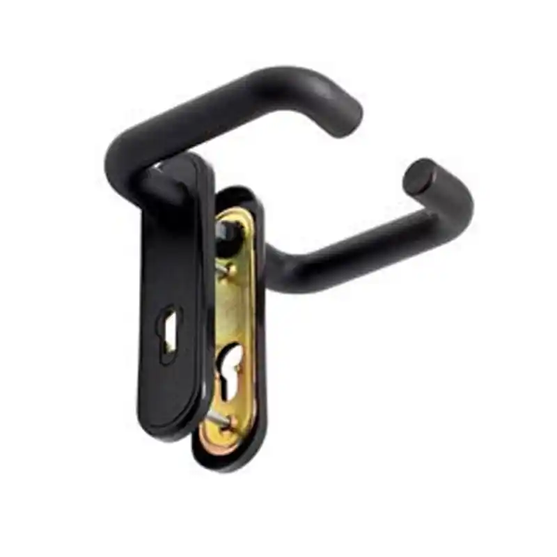 Manilla puerta cortafuegos 704 micel negro con llave - Manetas puertas