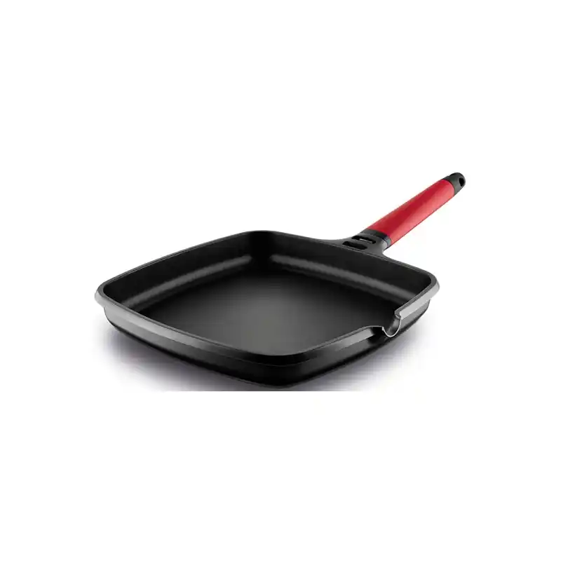 Asador castey inductia 22x22 cm rojo - Planchas grills