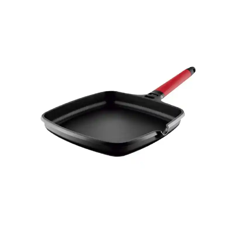 Asador castey inductia 27x27 cm rojo - Planchas grills