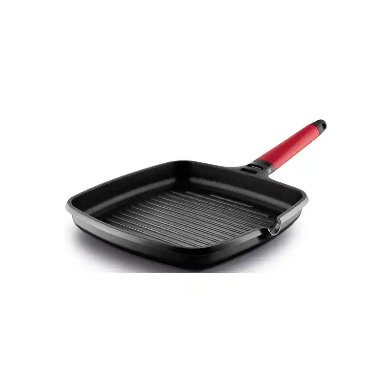 Grill asador castey induccion 22x22 cm rojo - Planchas grills