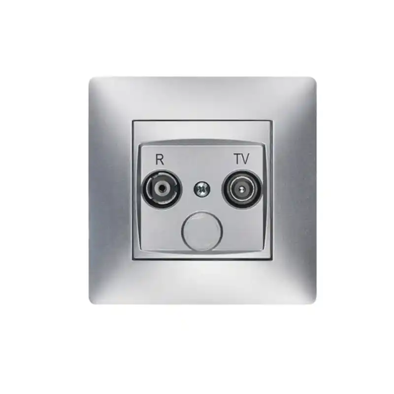Toma famatel r tv habitat15 aluminio - Mecanismos Simon