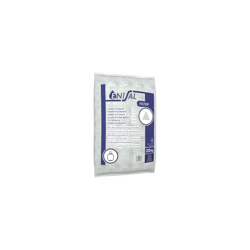 Vidrio filtrante fino saco 20kg enisal - Mantenimiento piscinas