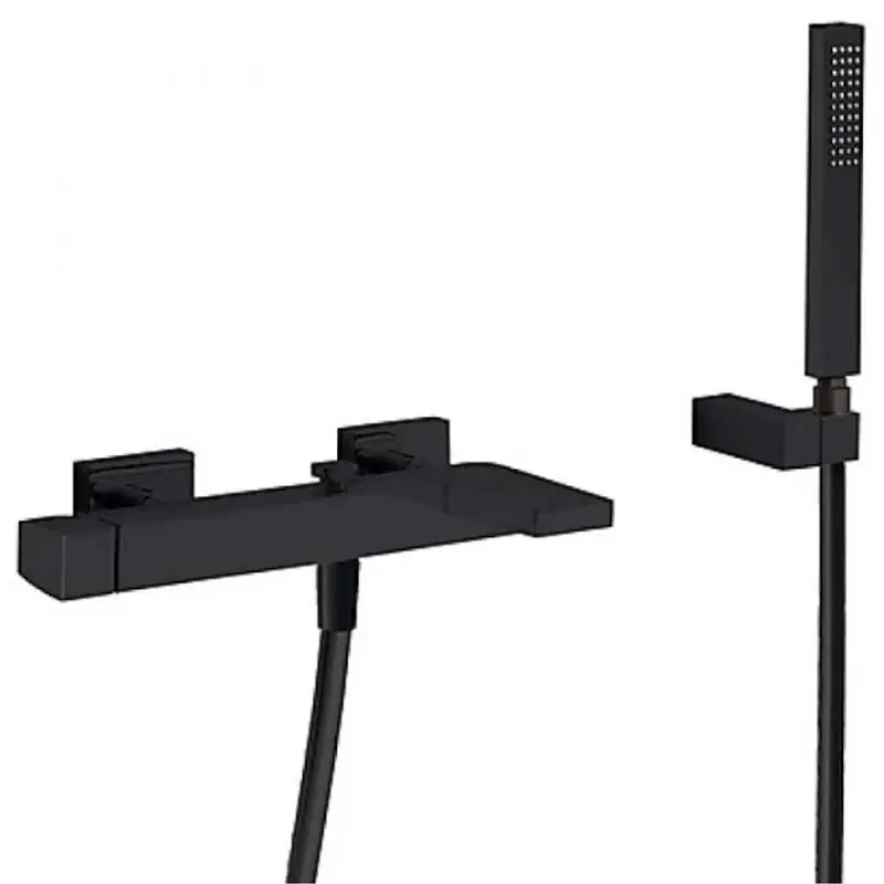 Monomando ducha y bañera slim tres mural 265mm negro mate 20217001nm - Griferia Slim-Tres