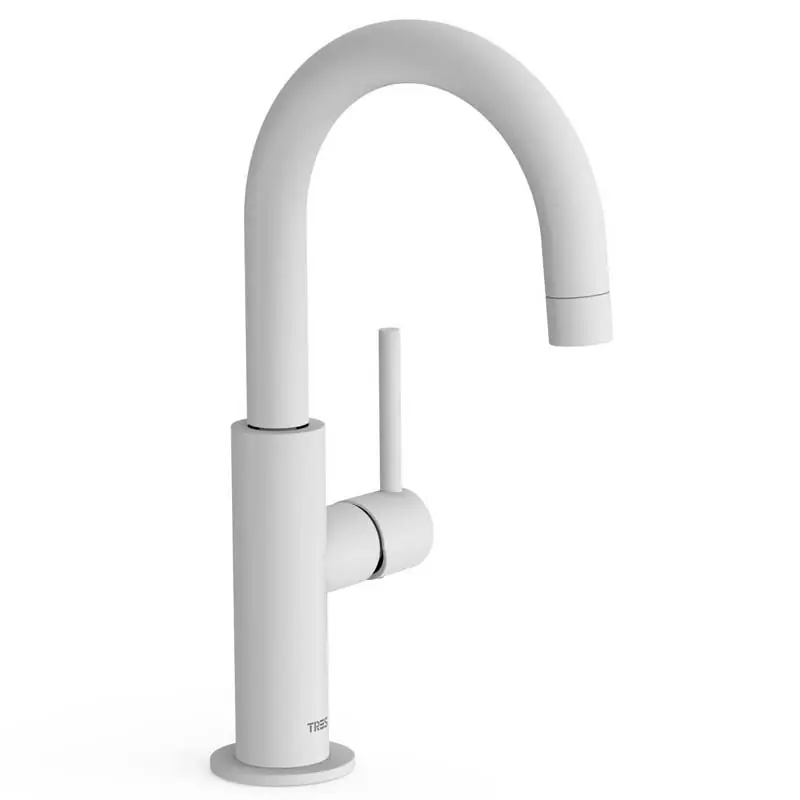 Monomando lavabo tres study con maneta lateral 275mm blanco mate 26290403bm - STUDY TRES monomando lavabo curvo