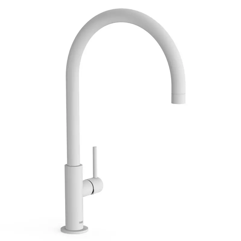 Monomando tres study alto con maneta lateral lavabo 418mm blanco mate 26290401bm - STUDY TRES monomando lavabo curvo
