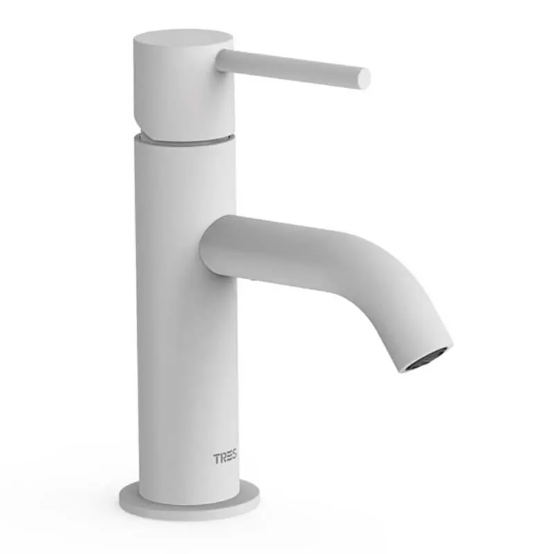 Monomando lavabo tres study 175mm blanco mate 26290301bm - STUDY TRES monomando lavabo