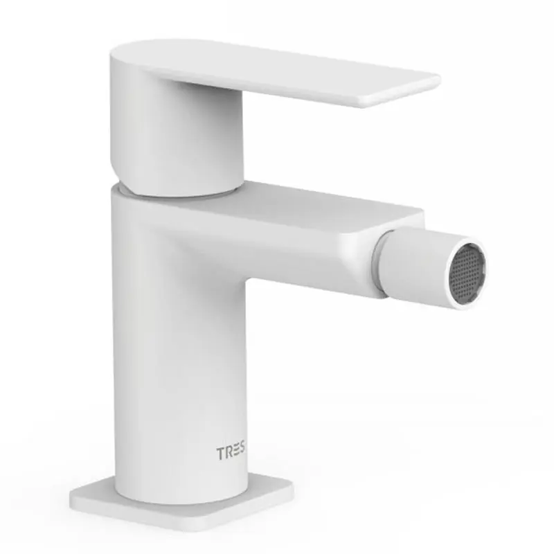 Monomando bide tres exclusive loft colors maneta blanco mate 20012001bm - Griferia Loft-Tres