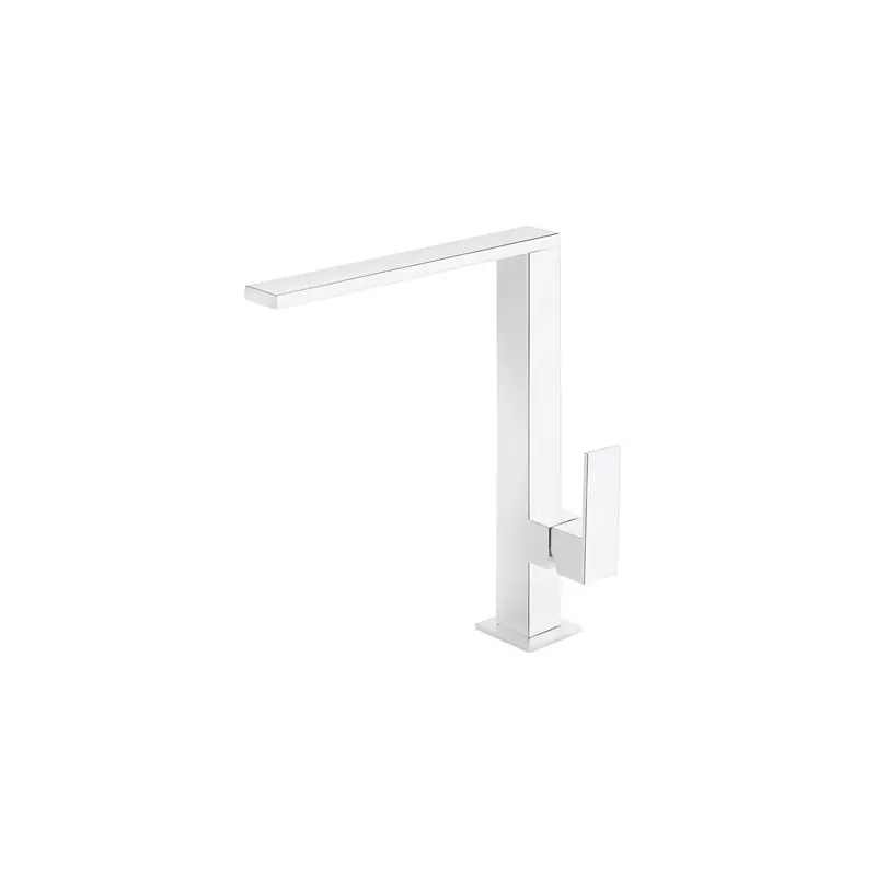 Monomando cocina tres exclusive cuadro fregadera vertical maneta blanco 270 mm 006486bm - Monomando cocina de repisa