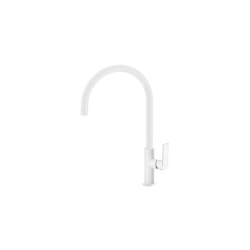 Monomando cocina tres exclusive loft fregadero vertical caÑo curvo blanco mate 20044002bm - Monomando cocina de repisa