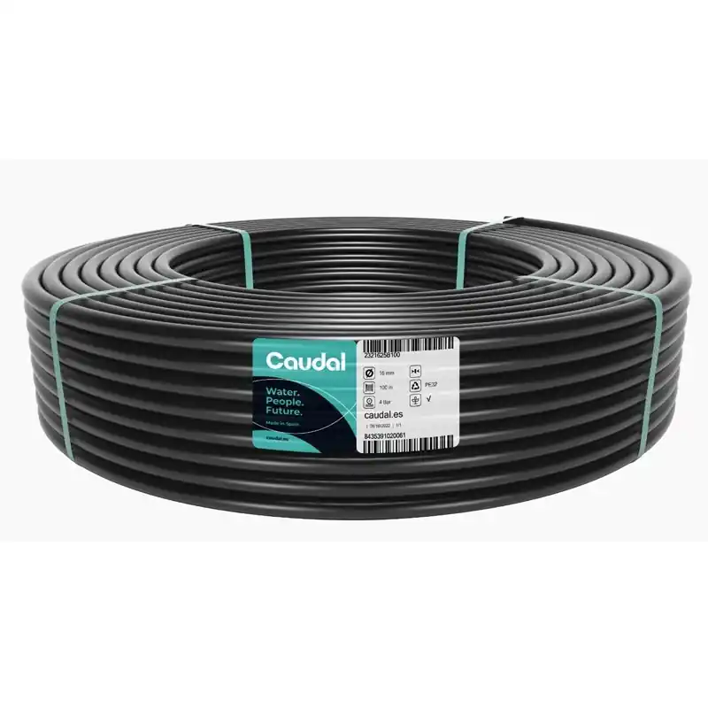 Tuberia pe bd goteo caudal 4 bares 16 mm 25 metros negro - Mangueras de riego jardín