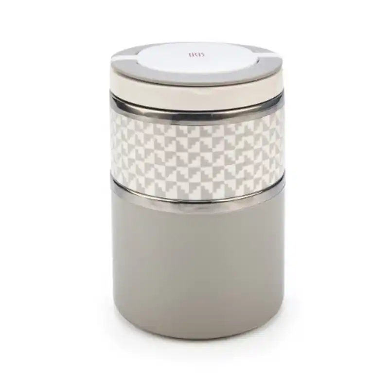 Termo solido iris lunchbox doble gris 0,9l - Termos para comida
