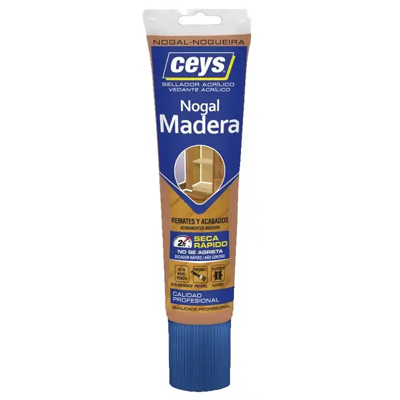 Sellador acrilico madera ceys 125ml nogal - Siliconas y masillas