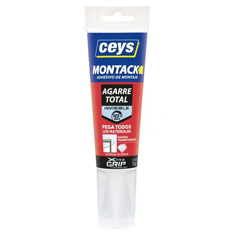 Adhesivo montaje ceys montack agarre total 135gr invisible - Siliconas y masillas