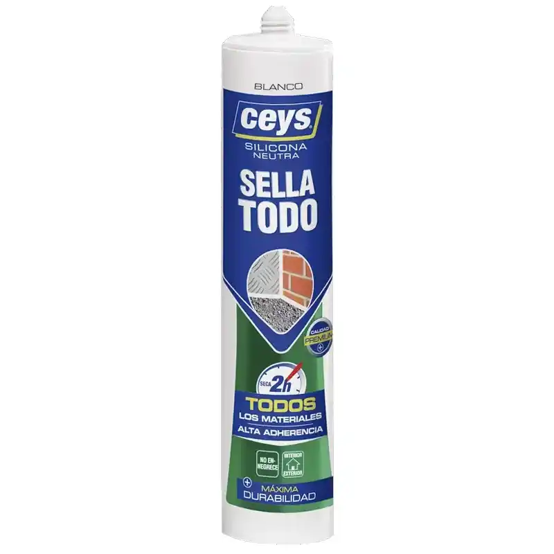 Silicona ceys sellatodo 280ml blanco - Siliconas y masillas