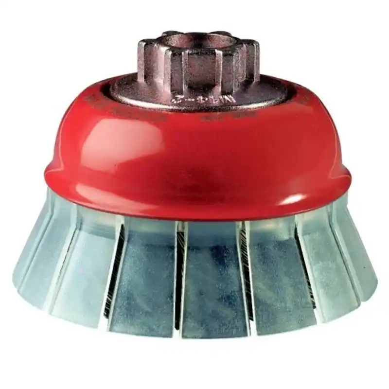 Cepillo taza jaz guarda pua trenzada acero m14 65mm - Cepillos taza